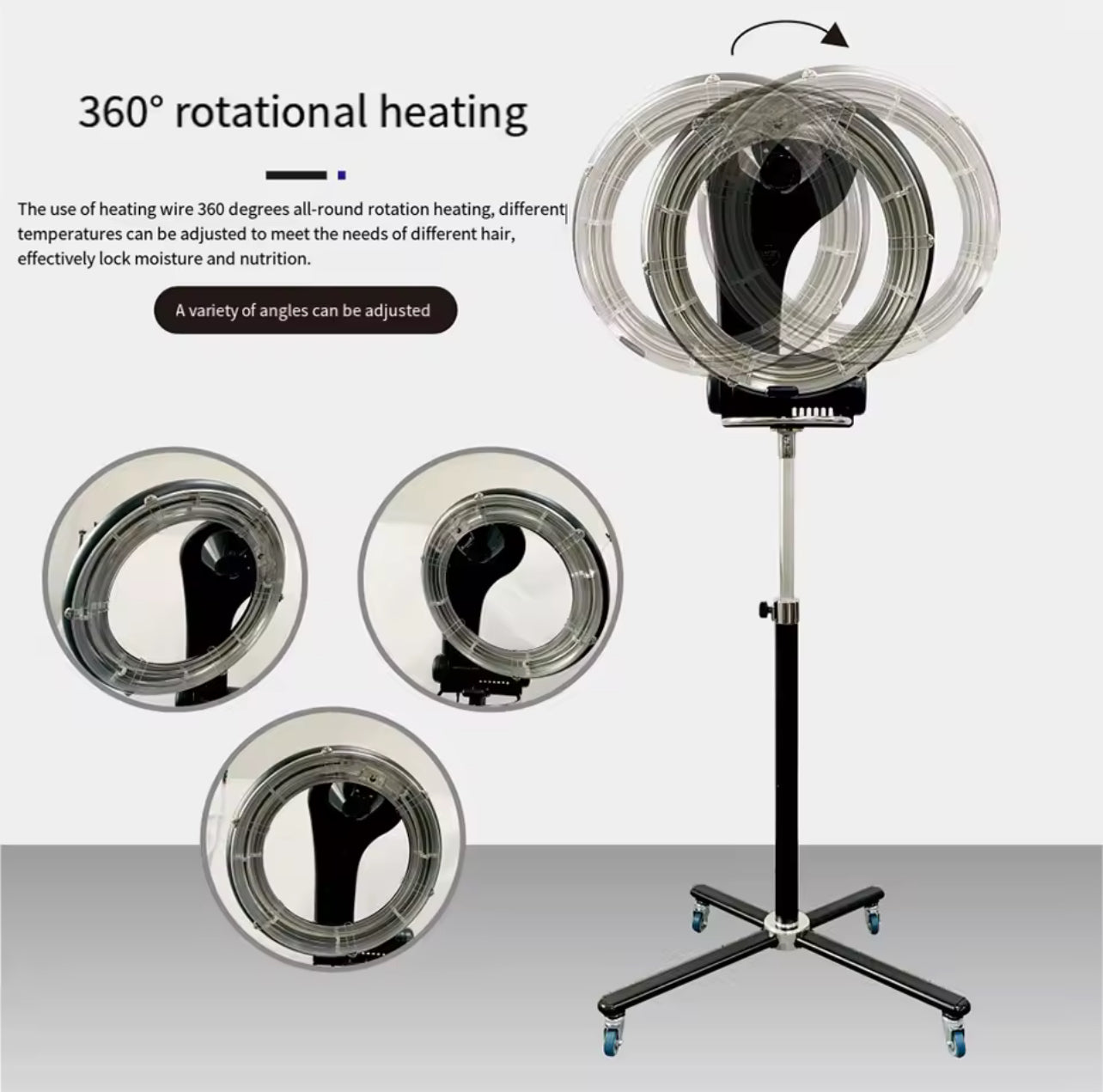 Professional Infrared Hair Color Processor (Standing Ring Type)