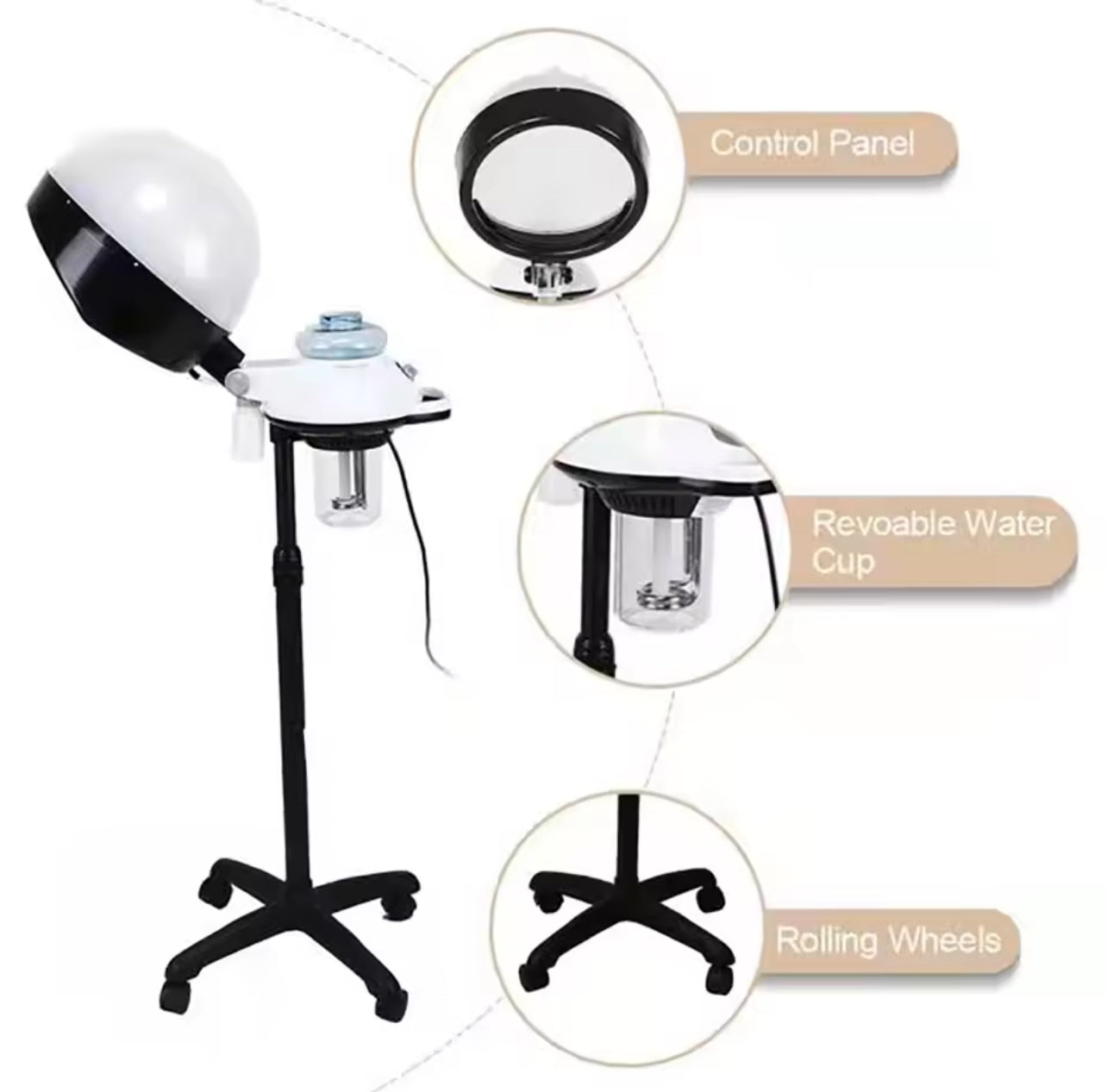 Professional Hooded facial and hair steamer