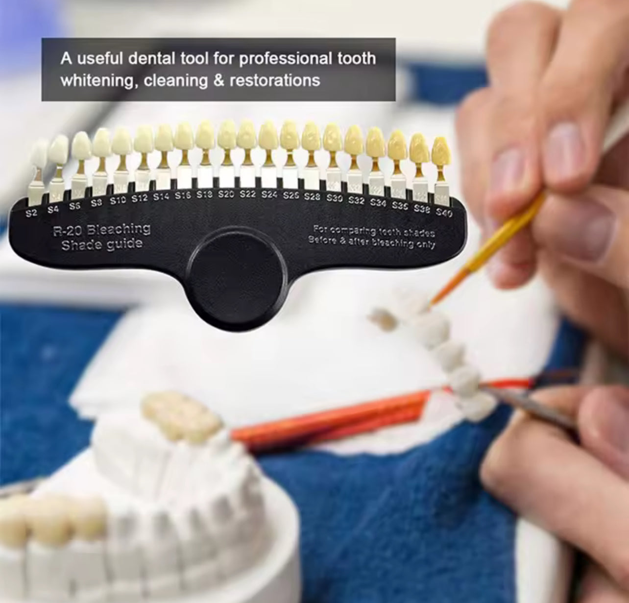 Professional Teeth Whitening Shade Guide with Mirror